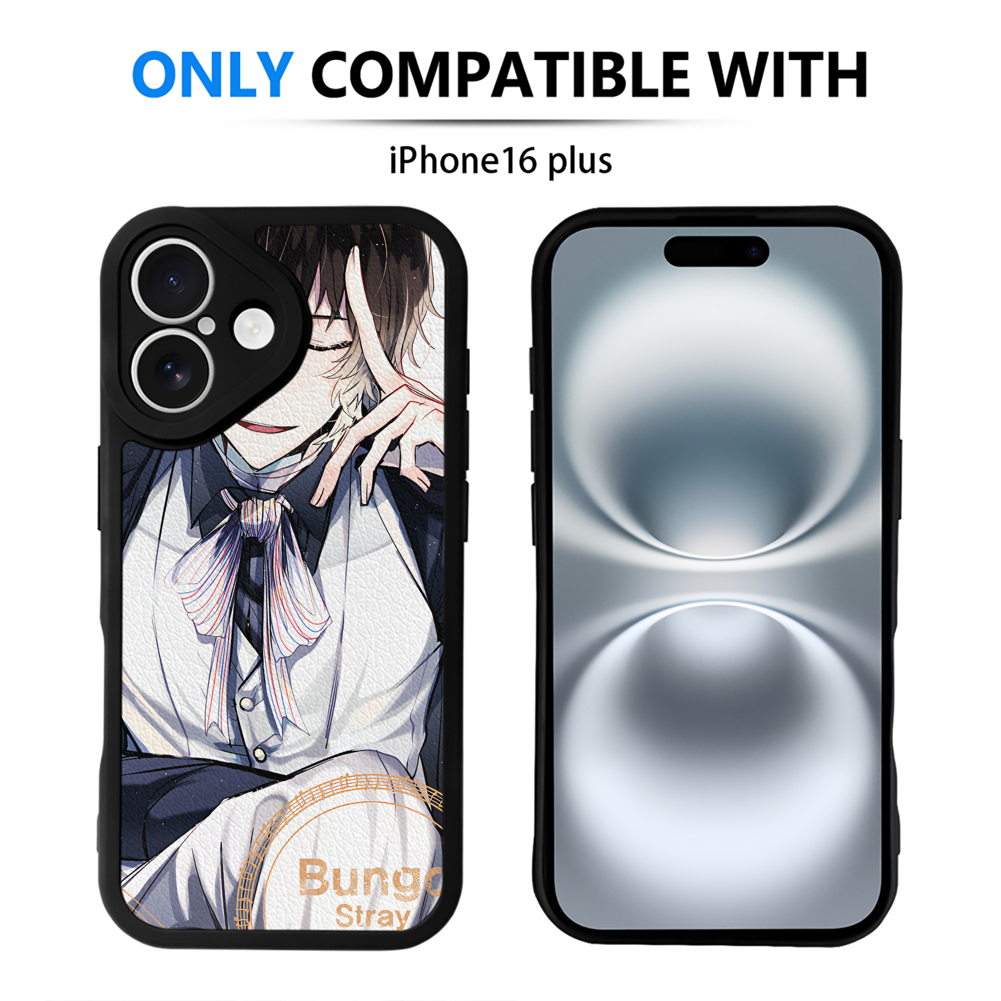 （画像用） 文豪ストレイドッグス Bungo Stray Dogs 【iPhone 16シリーズ対応】シリコンスマホケース（レザー調） 材質：シリコン